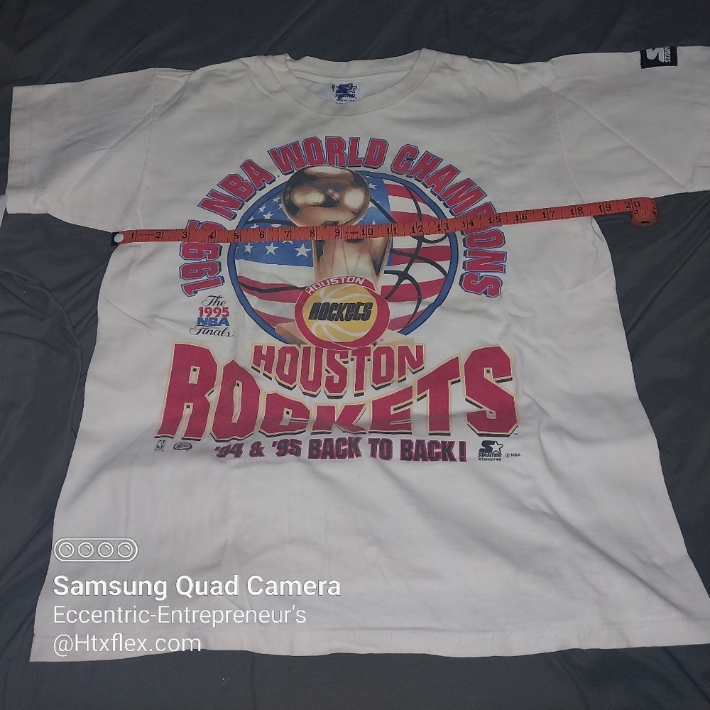 Vintage starter Houston rockets back to back 94-95 championship t-shirts